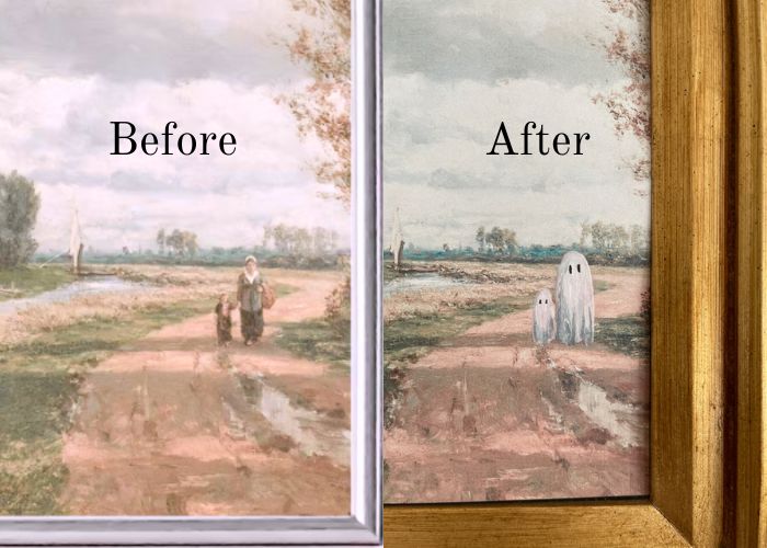 diy ghost painting