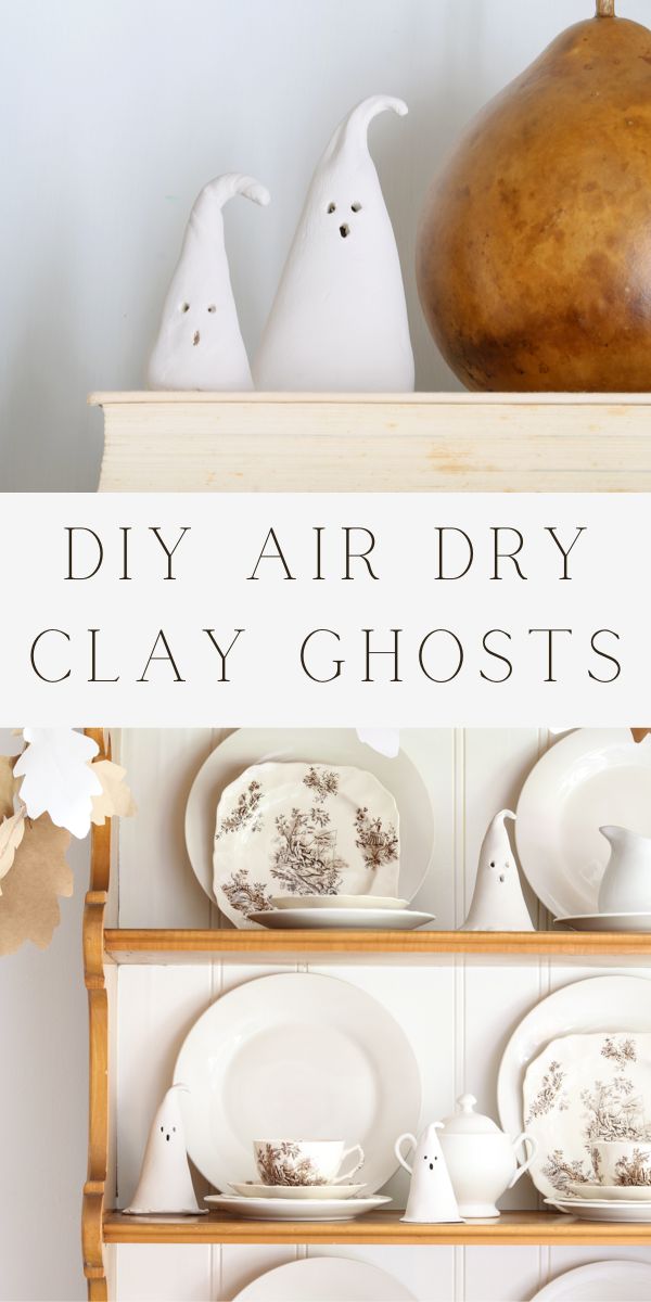 DIY AIR DRY CLAY GHOSTS