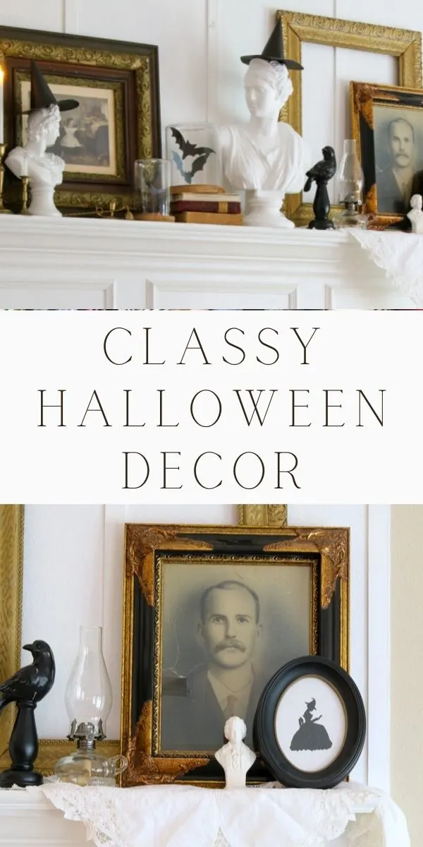 Classy halloween decor ideas in a black and white color scheme