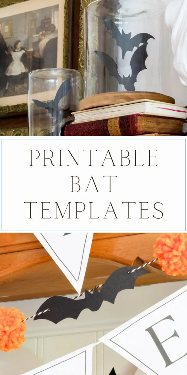 Decorating for Halloween with printable bat silhouettes