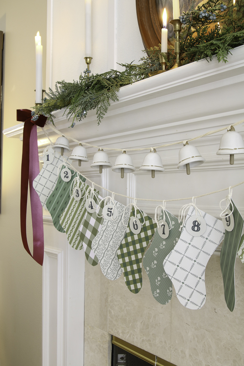 Christmas advent calendar printable stockings