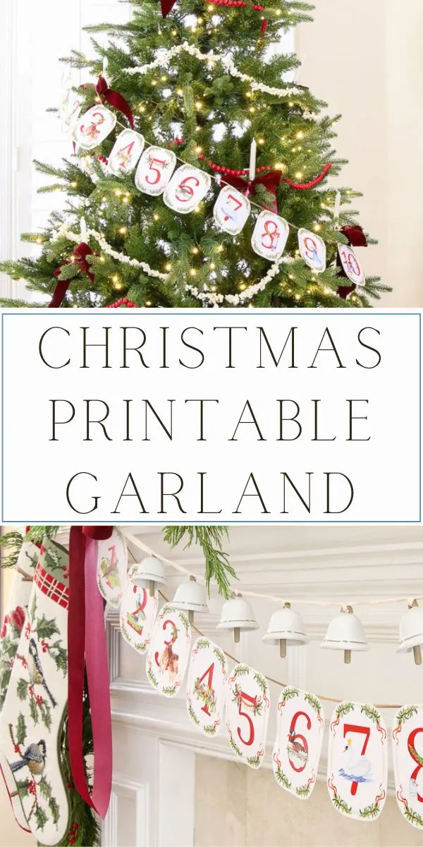 12 Days of Christmas printable garland