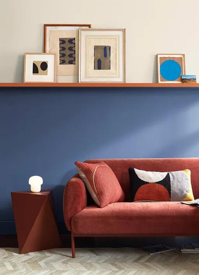 2024 Benjamin Moore paint color of the year Blue Nova on a wall