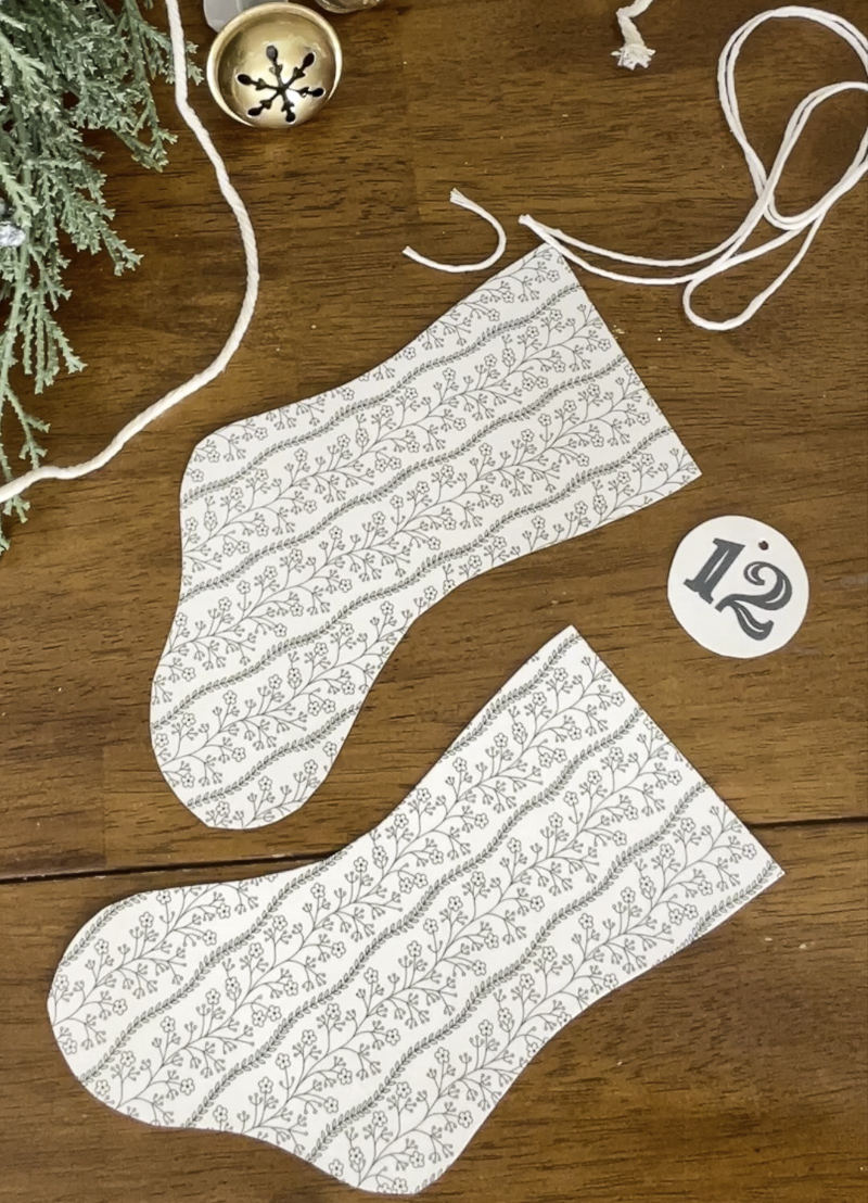 Advent calendar printable stockings and numbers