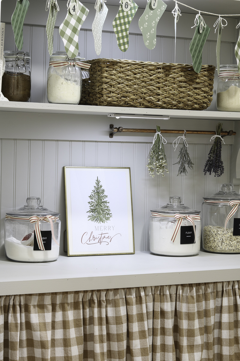 Decorating butlers pantry for Christmas
