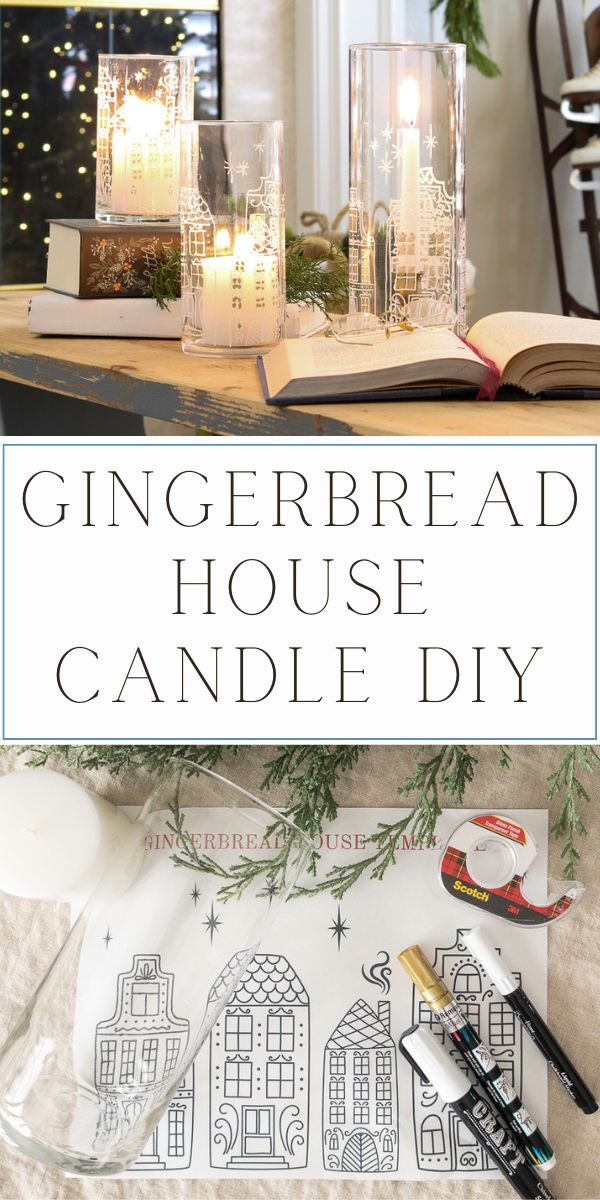 Gingerbread house candle DIY