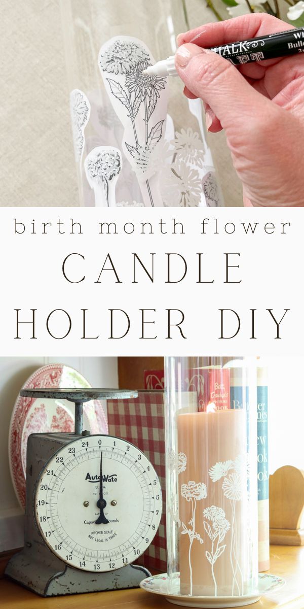 Birth month flower candle holder DIY