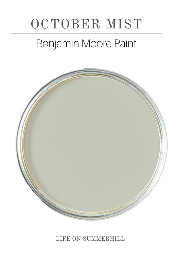 Best sage green paint colors - Benjamin Moore October Mist
