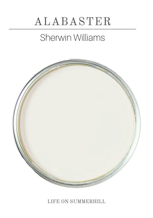 French country paint color - Alabaster white by Sherwin Williams