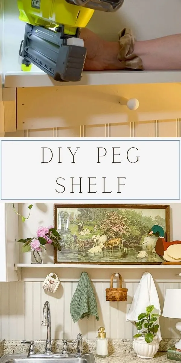 DIY peg shelf