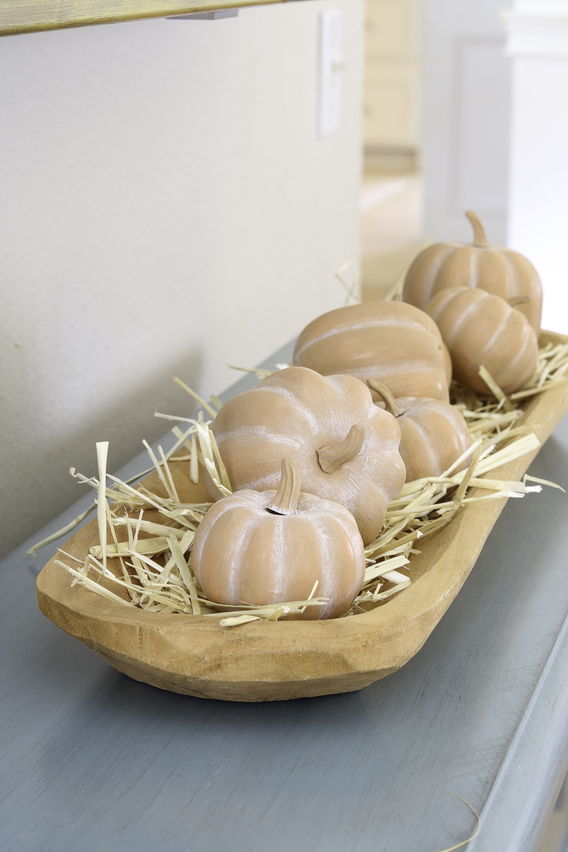 Terracotta pumpkin DIY - pumpkins in doughbowl