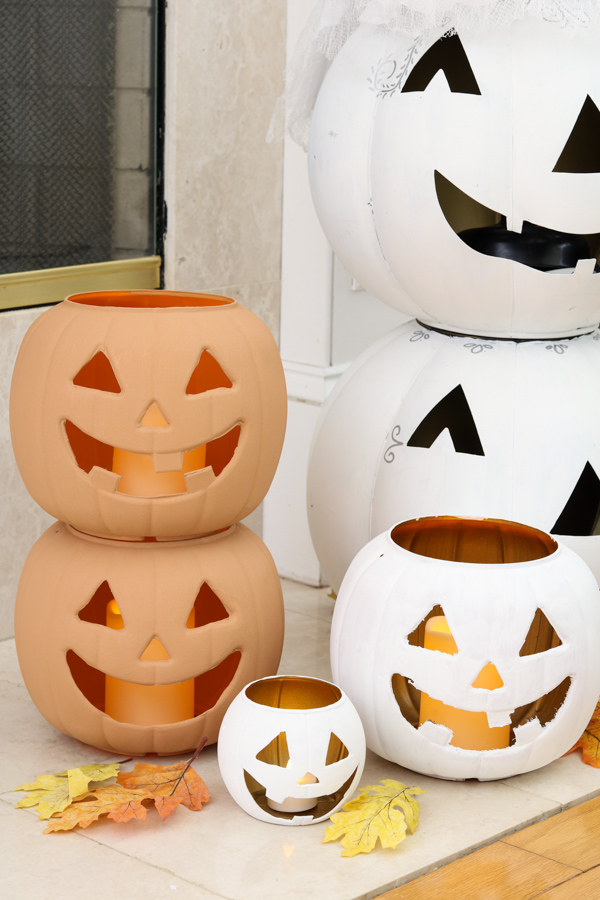 Halloween decorating with Jack o lanterns