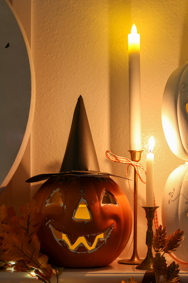 Using battery powered candles to light your decor for Halloween