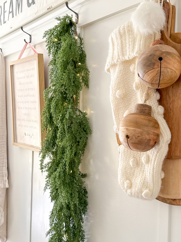 Walmart Christmas decor My Texas House wooden bells and garland