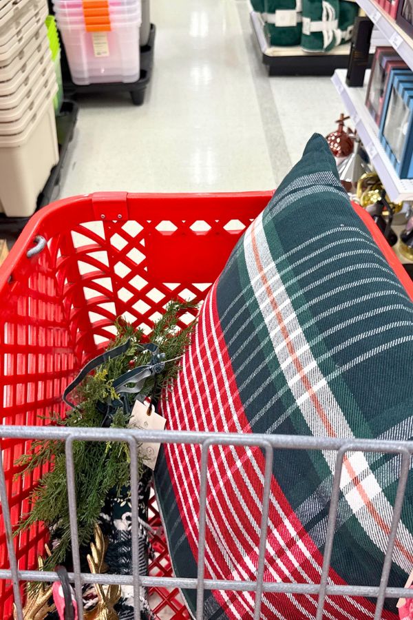 Shopping basket full of decorations for Christmas by Hearth and Hand at Target 2025