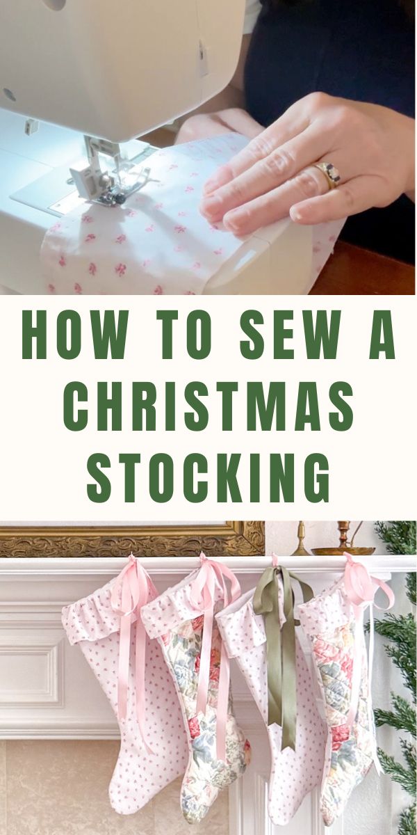 How to sew a Christmas stocking from a pillowcase