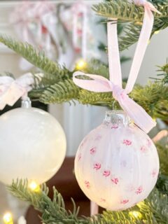 DIY Decoupage fabric ornaments