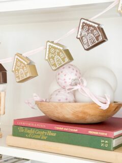 DIY gingerbread house garland printable craft