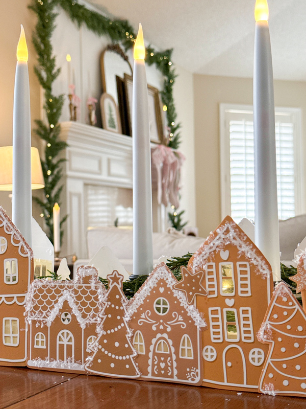 DIY Gingerbread village centerpiece