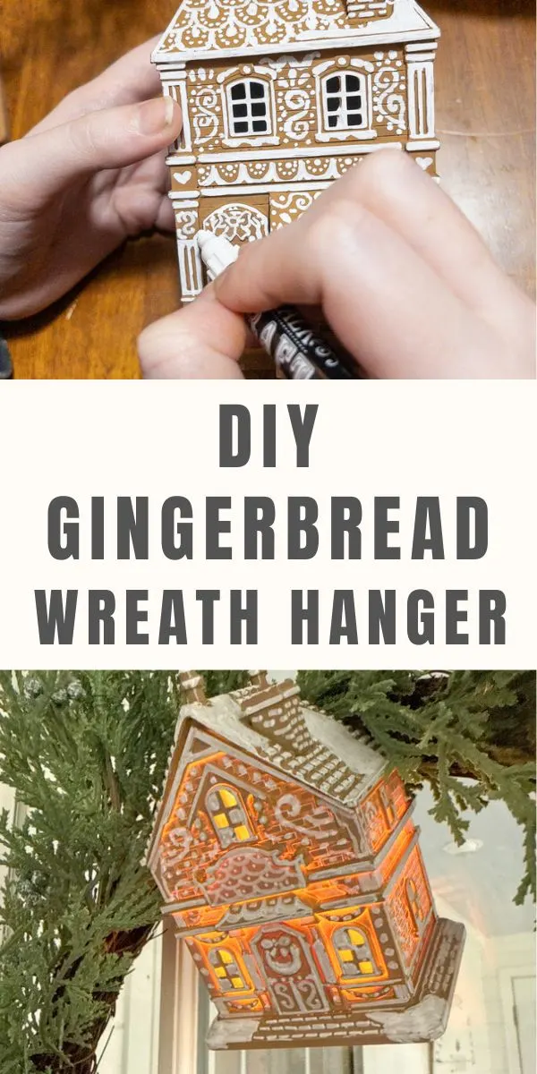 DIY Gingerbread wreath hanger