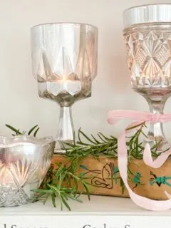 DIY mercury glass candle holde