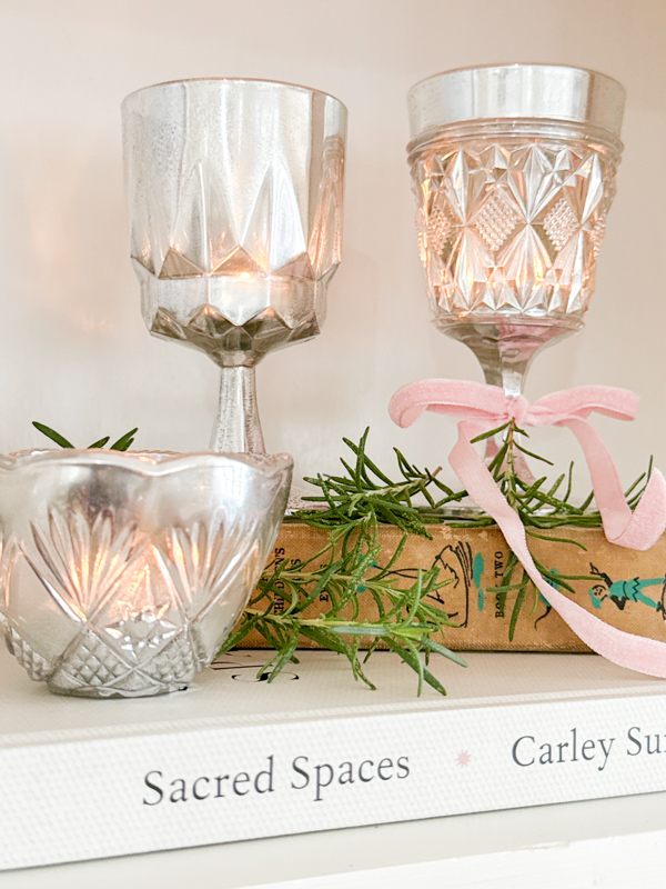 decorate with your DIY Mercury Glass Candle Holder