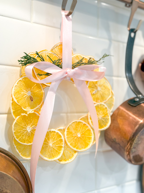 DIY dried orange wreath