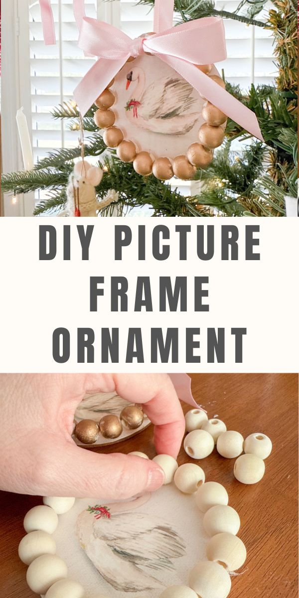 DIY picture frame ornaments for photos and printables