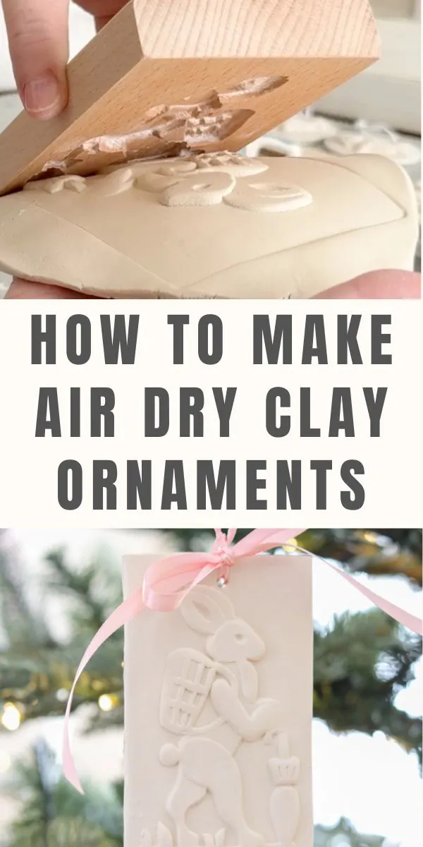 How to make air dry clay ornaments from cookie stamps