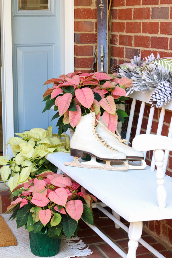 pastel christmas porch decor