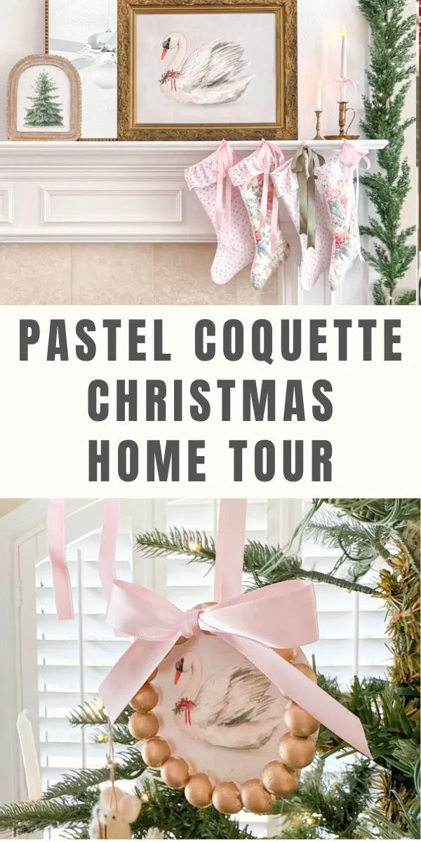 Pastel coquette christmas home tour 2024