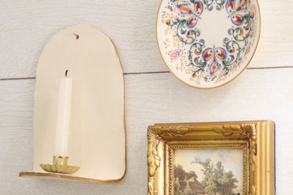 DIY Air Dry Clay Wall Candle Scone: Handmade Touch for Your Home, image size:1200x800