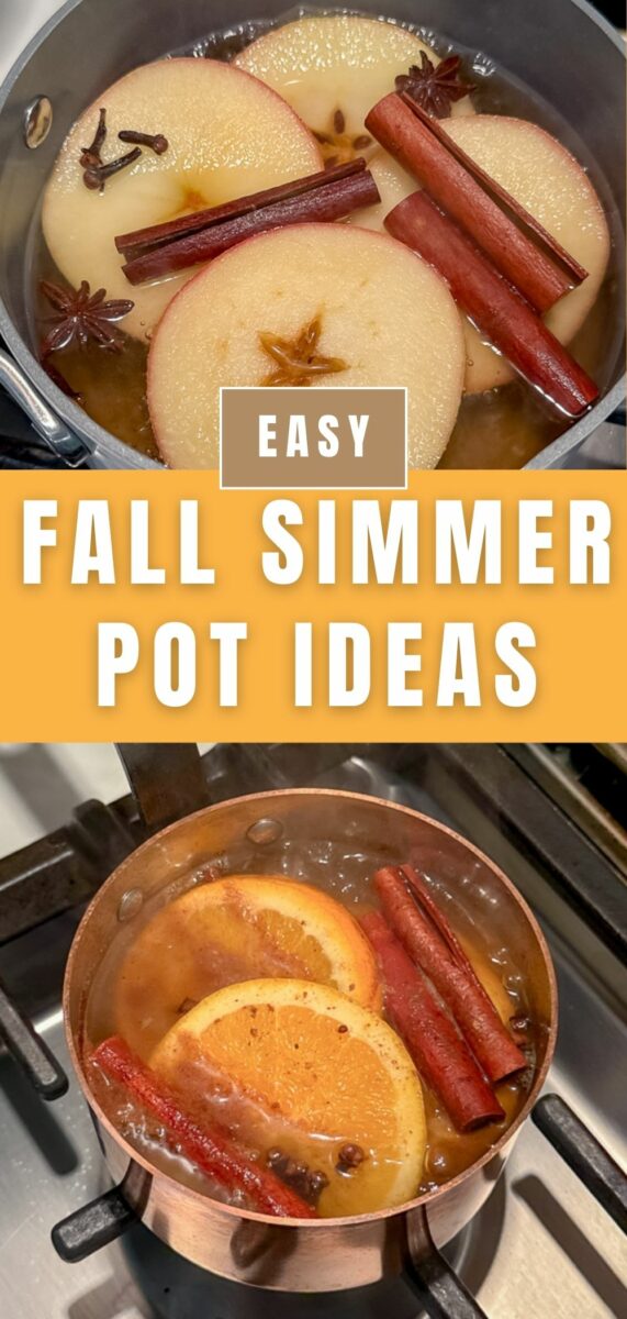 Fall simmer pot ideas: apple pie and pumpkin spice