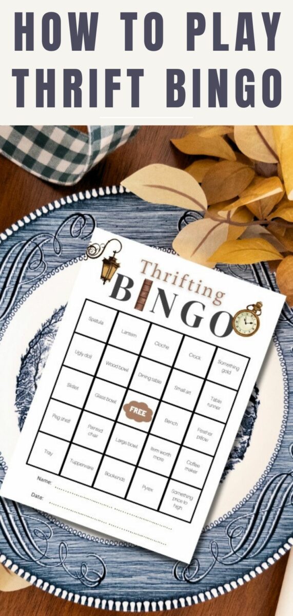 Thrift bingo game and free printable bingo cards