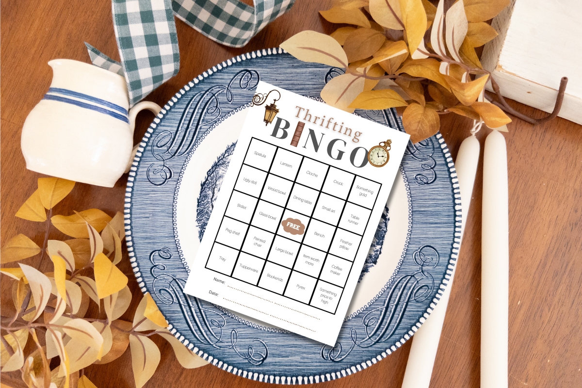 Thrift bingo game and free printable