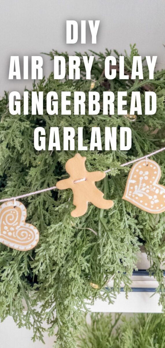 DIY air dry clay gingerbread garland