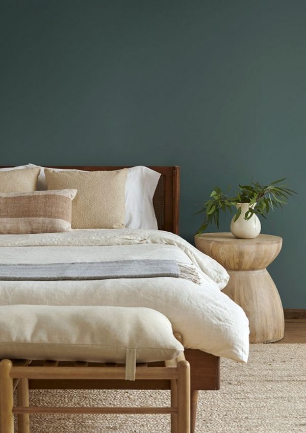 Behr Paint paint color of the year Hidden Gem painted on a wall