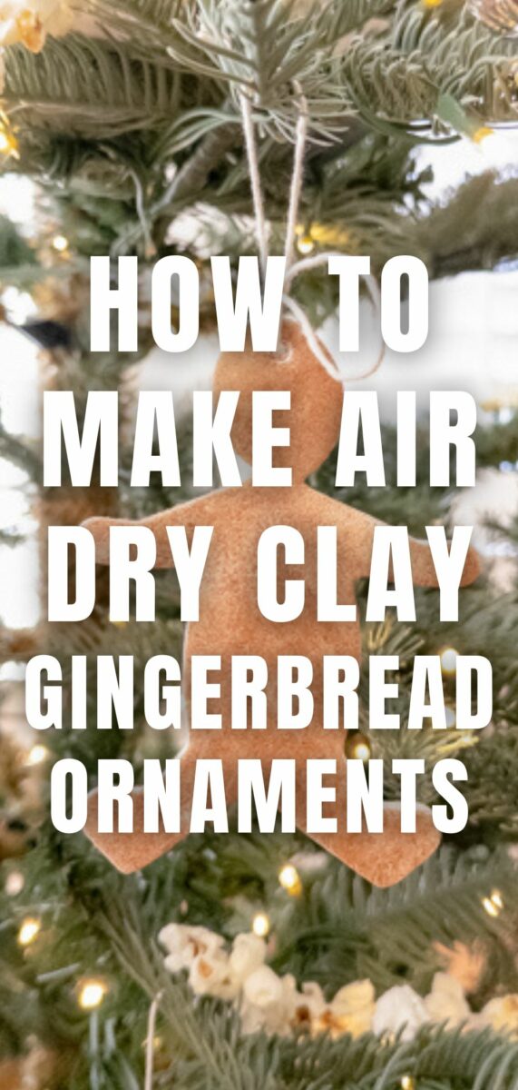 how to make air dry clay gingerbread ornaments