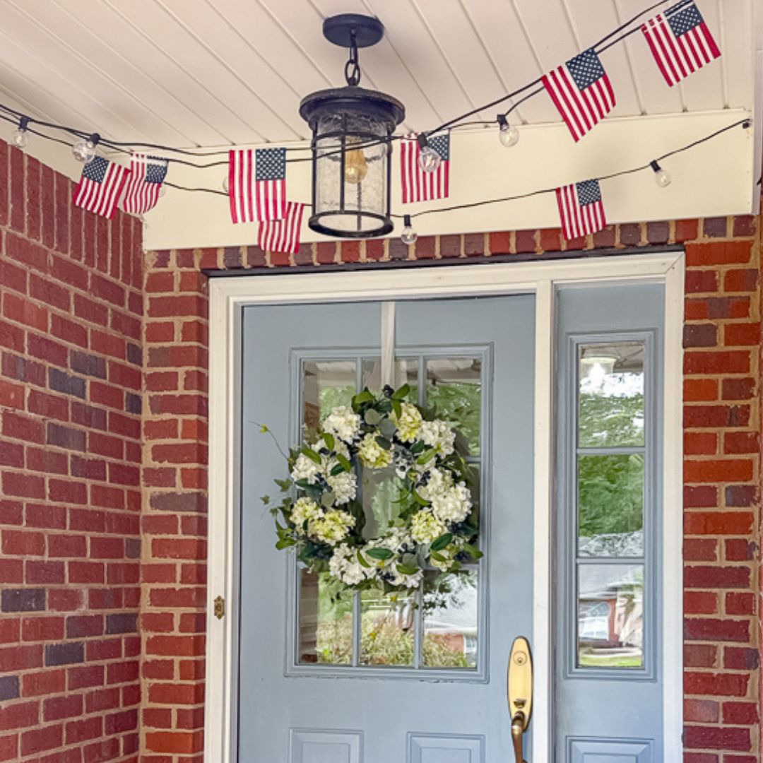 DIY American Flag String Light Garland for Your Porch