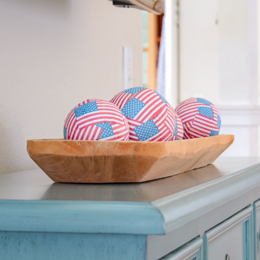 DIY Patriotic Decoupage Balls (Plus Fun Ways to Display)