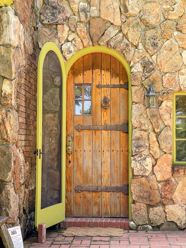 Arched exterior door of the home of Laura Ingalls Wilder