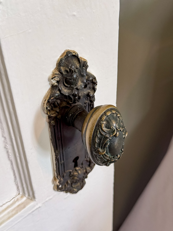 Ornate door knob from a Victorian home in Quincy Florida. Great idea is going with a victorian style new home look.