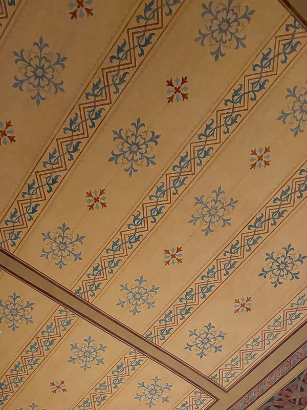 Painted ceiling design idea for a new home. This idea was found in Europe in a church.
